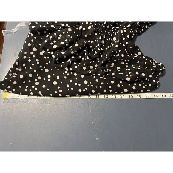 Guess Los Angeles Black Polka Dot Dress Sz 8 Garden Brunch resort Vacation - Picture 4 of 10